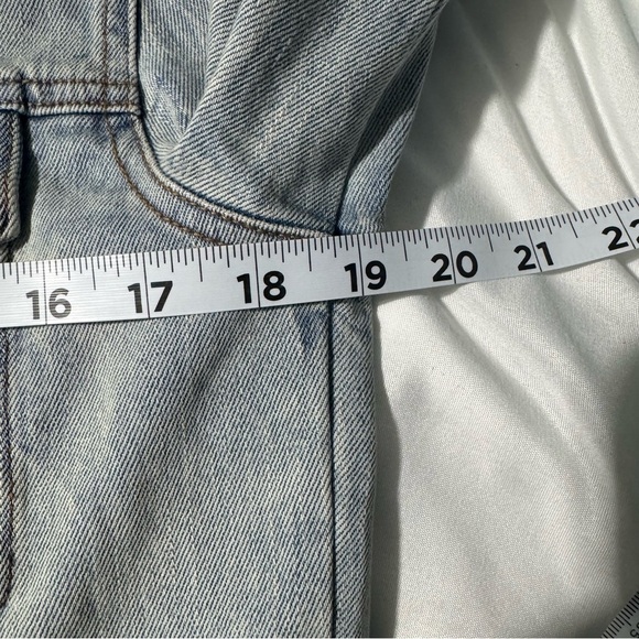 Bibisama Anime Hagane Jean Jacket Distressed Light Blue Denim Size 2 (Medium) - Picture 10 of 14